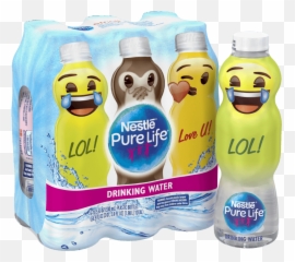 Emoji Drinkinjg Water - Nestle Pure Life Water Emoji,Bottle Emoji