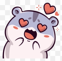 Kawaii Chibi In Love Hamster With Floating Hearts - Canva Dot Emoji,Hamaster Emoji
