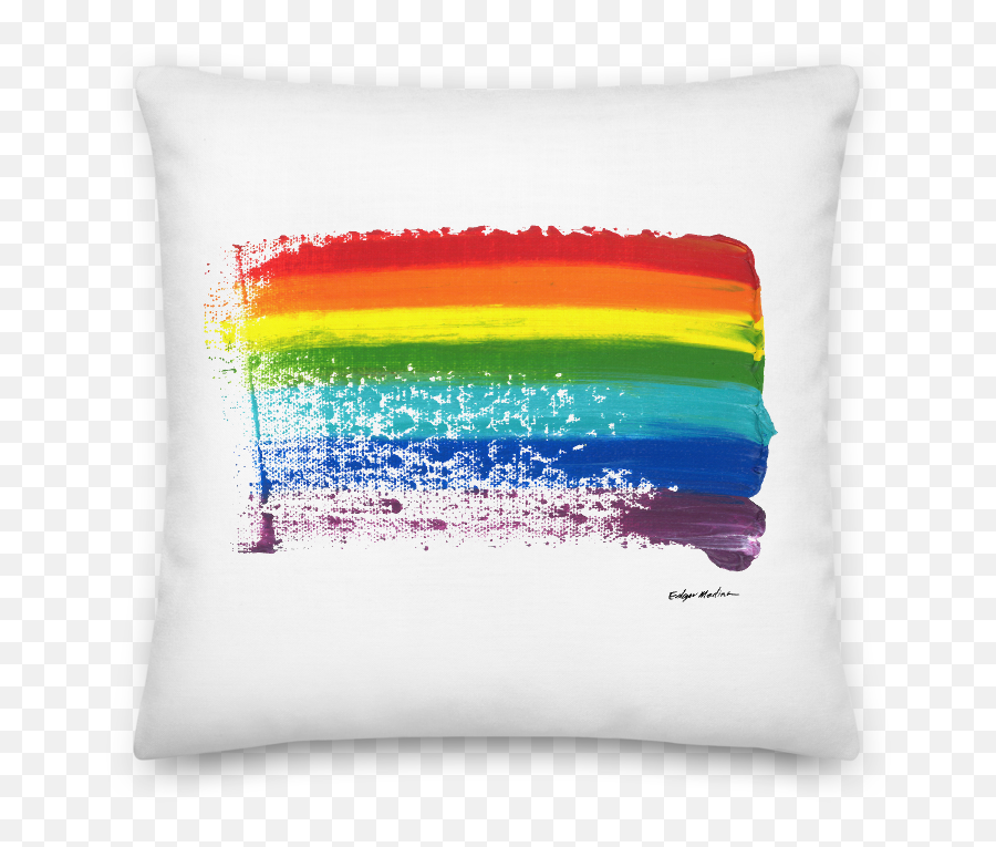 Rainbow Pride Pillow Abstract Artist Emoji,Emotion Art Abstract Pride