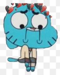 Gumball Sad Üzgün Sticker - Dot Emoji,Gumball Emoji