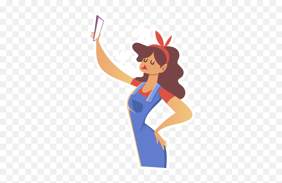 Selfie By Marcossoft - Sticker Maker For Whatsapp Emoji,Cute Girl Selfie Emojis