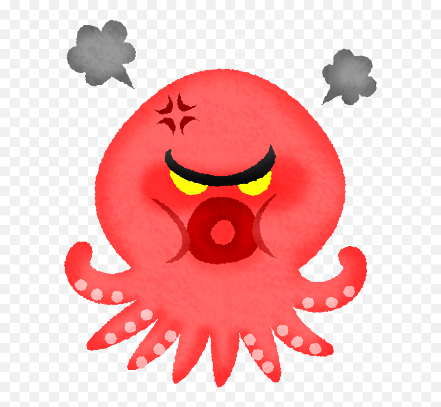 Angry Octopus Free Clipart Illustrations - Japaclip Emoji,Boar Emoji Angry