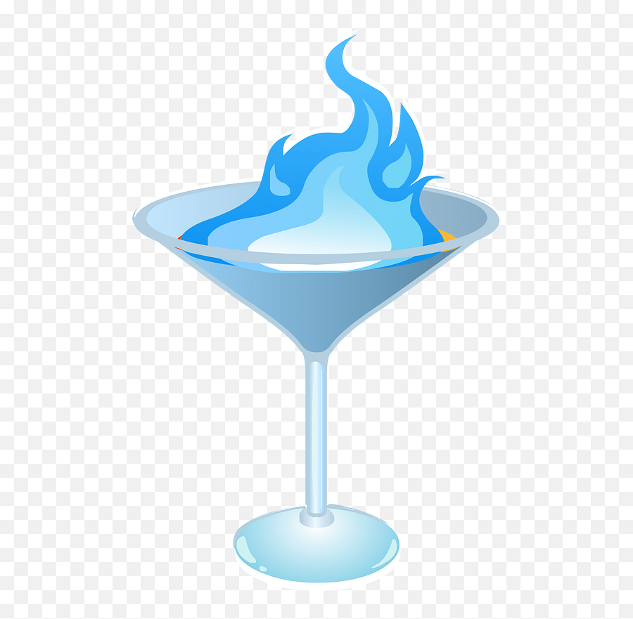 Burning Blue Fantasy Martini Clipart Free Download Emoji,Free Winter Doldrums Emojis