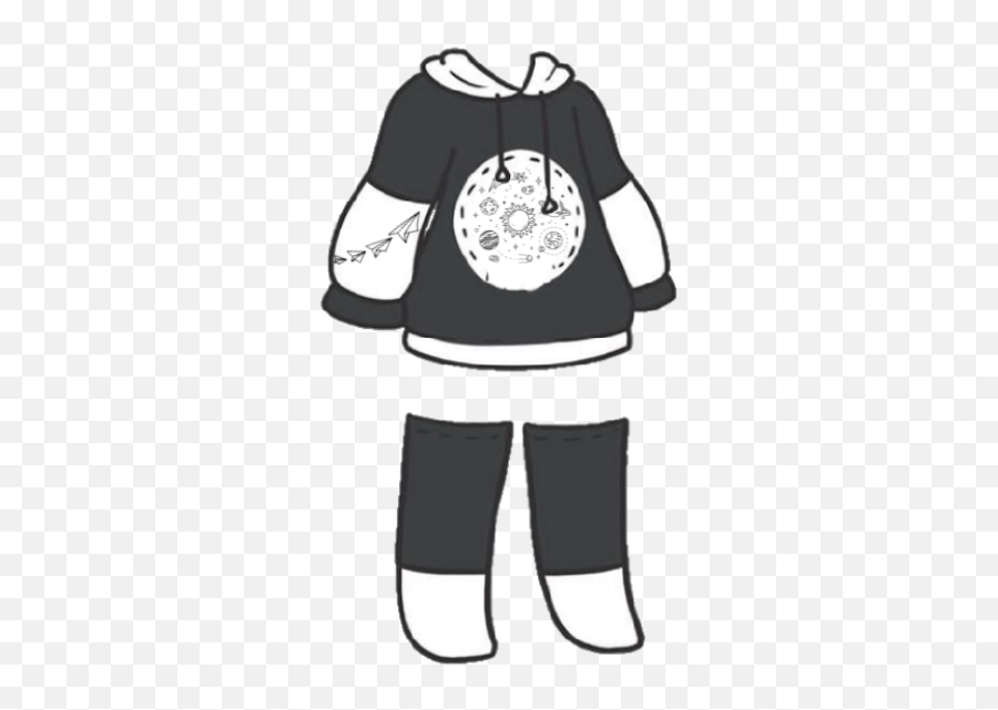Gacha Sweatshirt Shirt Shows Sticker - Gacha Black Shirt And Pants Emoji,Emoji Shirt And Pants