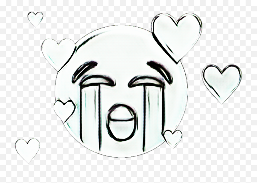 Sad Grey Emoji Cry Smiley Heart Sticker By E - Happy,Grey Emoji