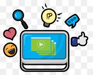 Social Media Sites - Technology Of Multimedia Cartoons Emoji,Light Bulb Camera Action Emoji