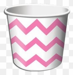 Pink Chevron Treat Cups Pk6 - Chevron Treat Cups Emoji,Emoji Popcorn Cups