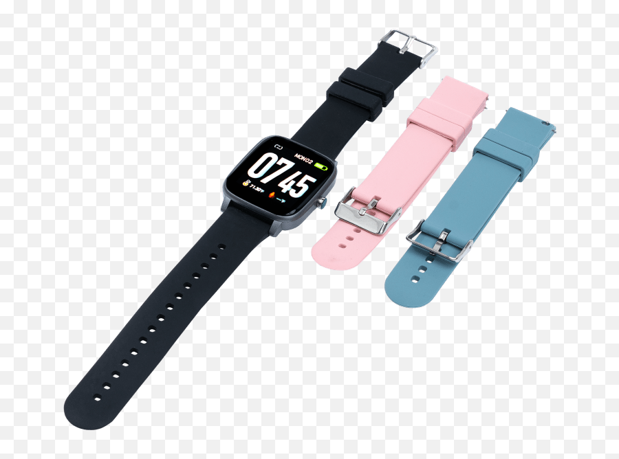 Empower Fit Pro Smart Watch With Three Interchangeable Bands - Smartwatch With Interchangeable Strap Emoji,Emoji Looking At Watch