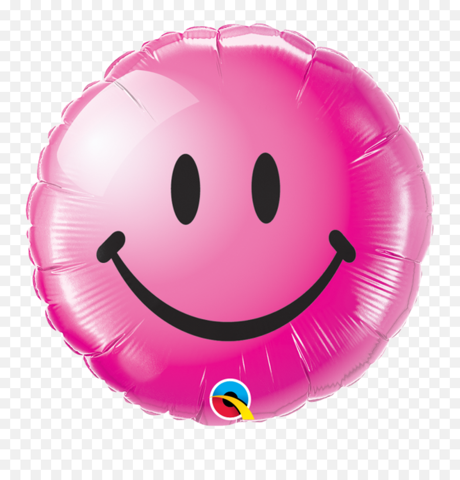 Smiley Face Pink 18in45cm - Ballon Smiley Helium Emoji,Smileys Und Emoticons