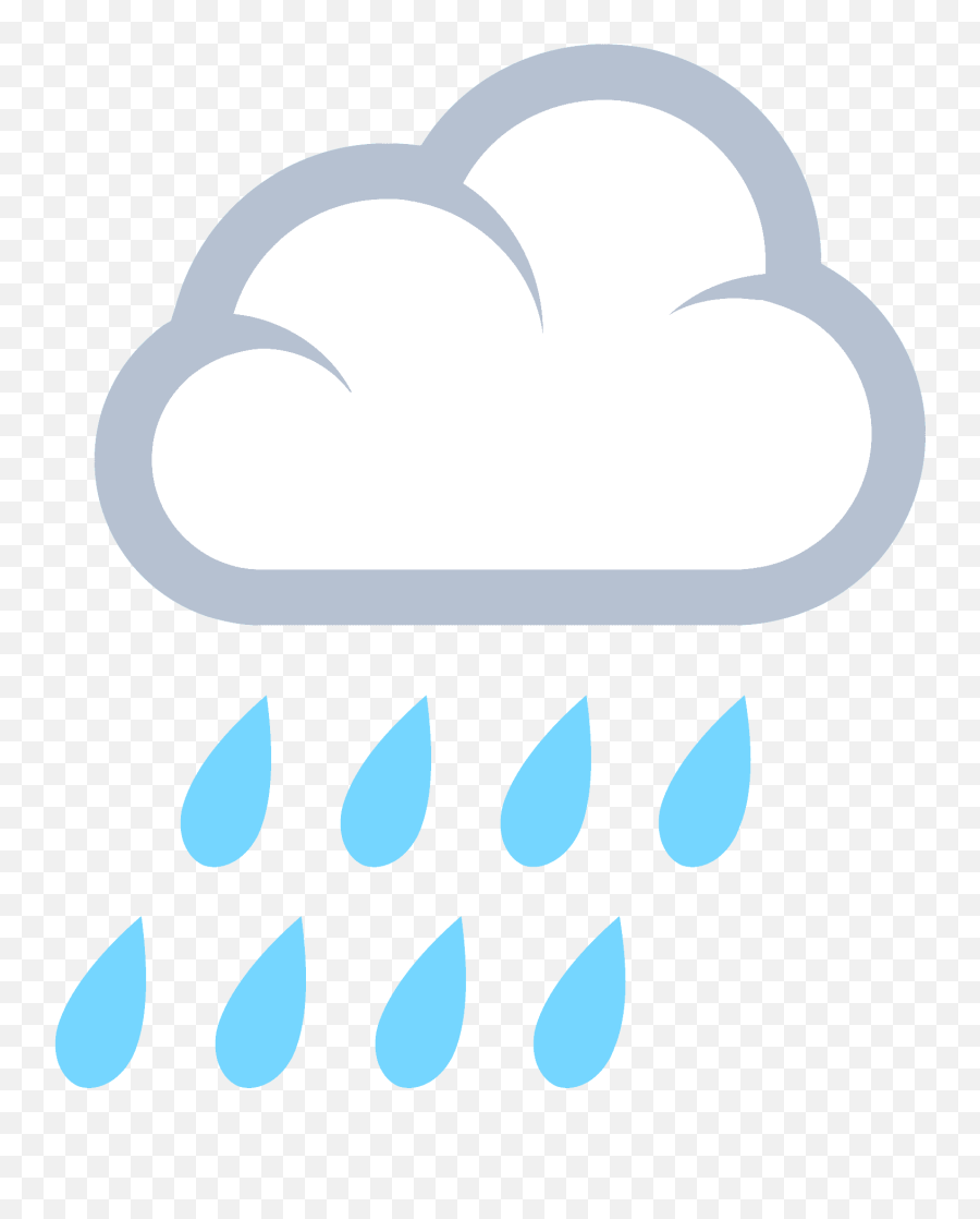 Cloud With Rain Emoji Clipart - Rain On Me Emoji,Rain Emoji