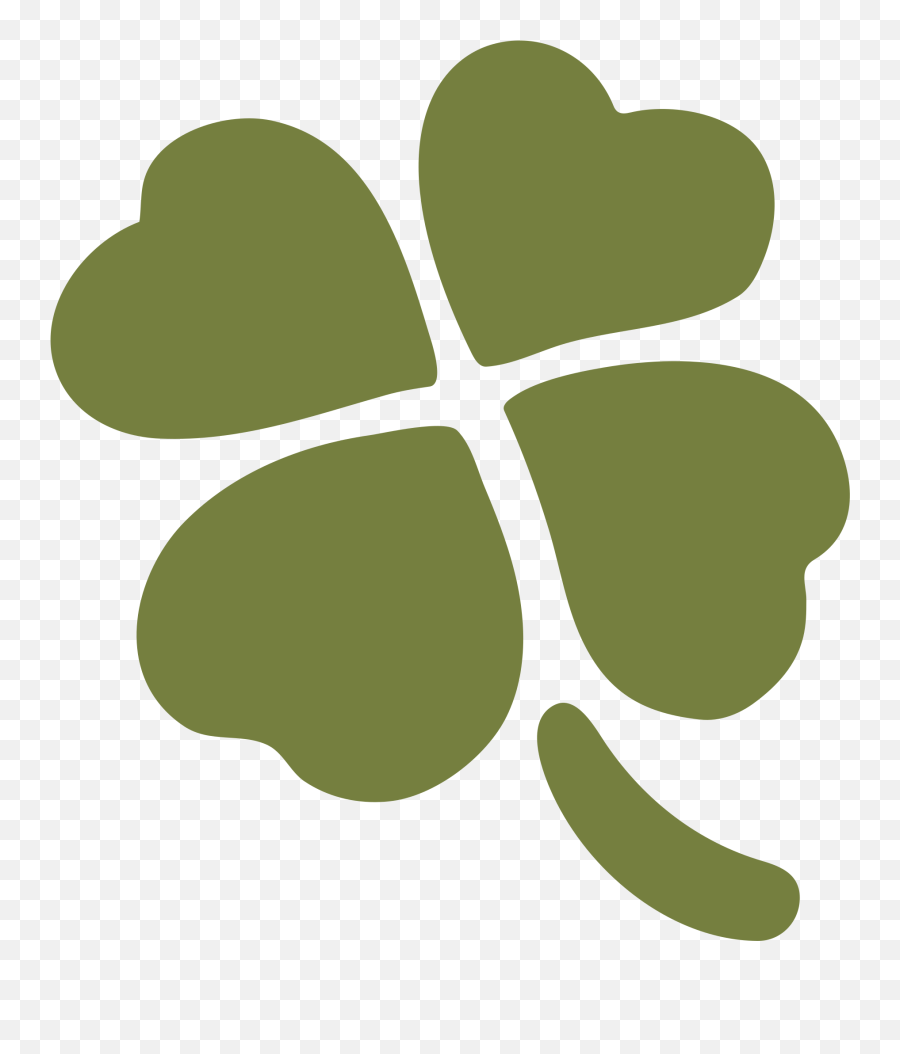 Four Leaf Clover Emoji - Emoticon Trebol 4 Hojas,Shamrock Emoticon