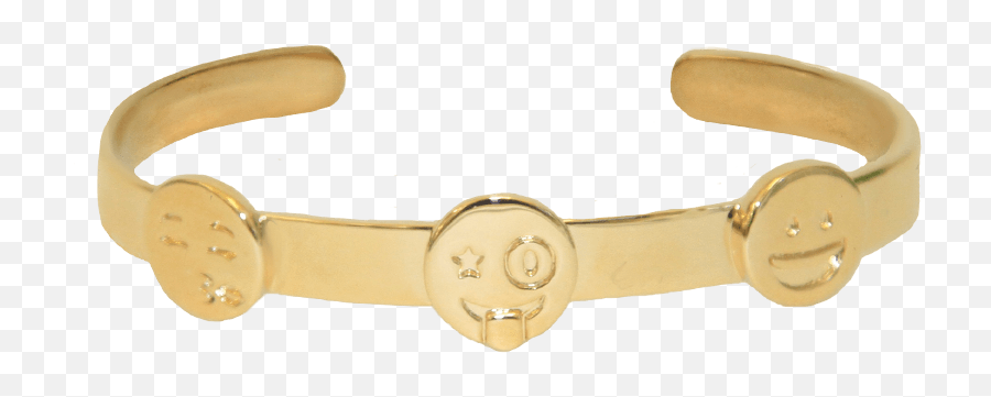 Emoji Cuff - Gold Solid,Gold Emoji