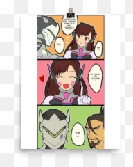 Funny Genji Hanzo And D - Dva X Genji X Hanzo Emoji,Hanzo Feeling Emotions Comic