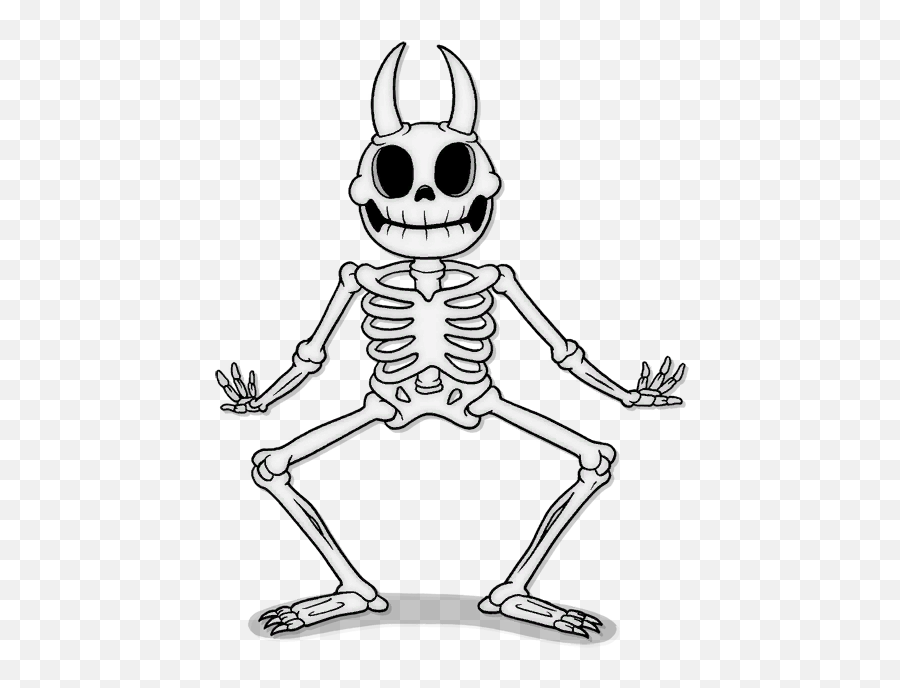Pin On Esqueletos - Cuphead Devil Skeleton Emoji,Guess The Emoji Card Skull