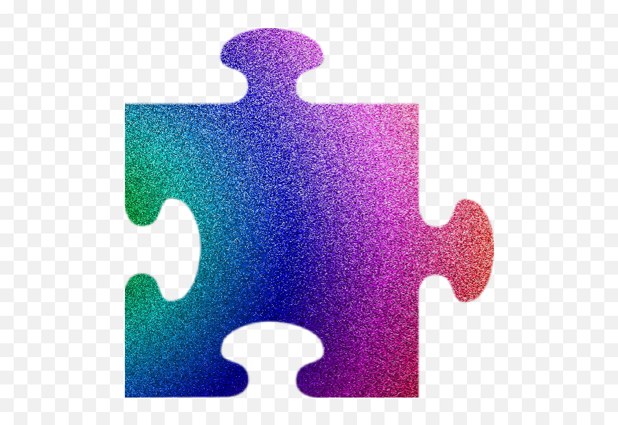 Puzzle Rainbow Glitter Sticker - Maroon Puzzle Piece Clipart Emoji,Rain Bow Emoji Opuzzle