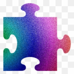 Puzzle Rainbow Glitter Sticker - Maroon Puzzle Piece Clipart Emoji,Rain Bow Emoji Opuzzle