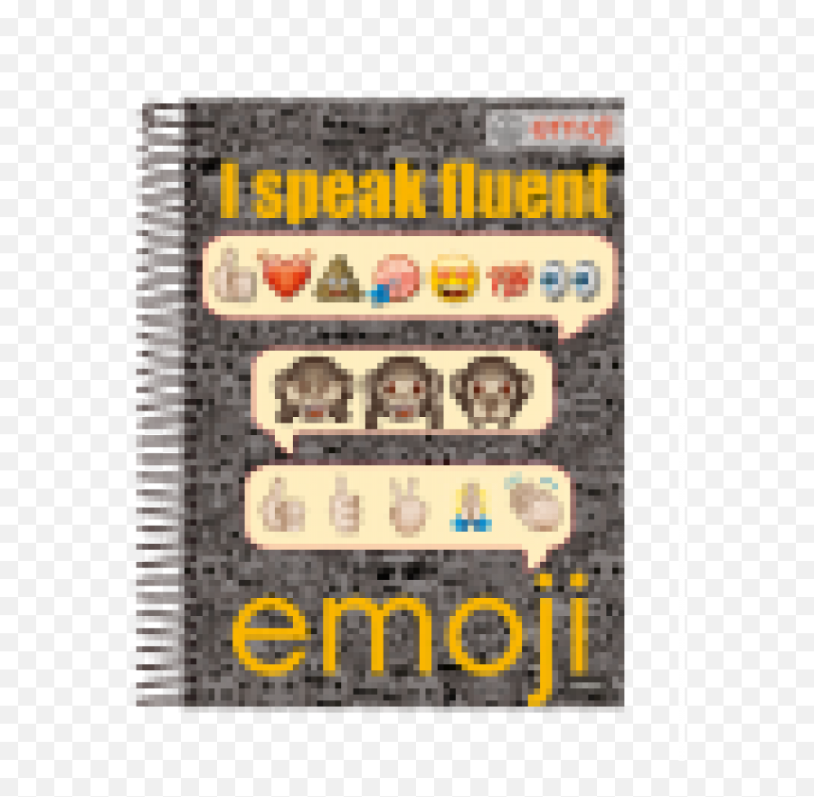 Caderno C Dura 1mat 96fl Emoji Foroni - Machine,Glue Emoji