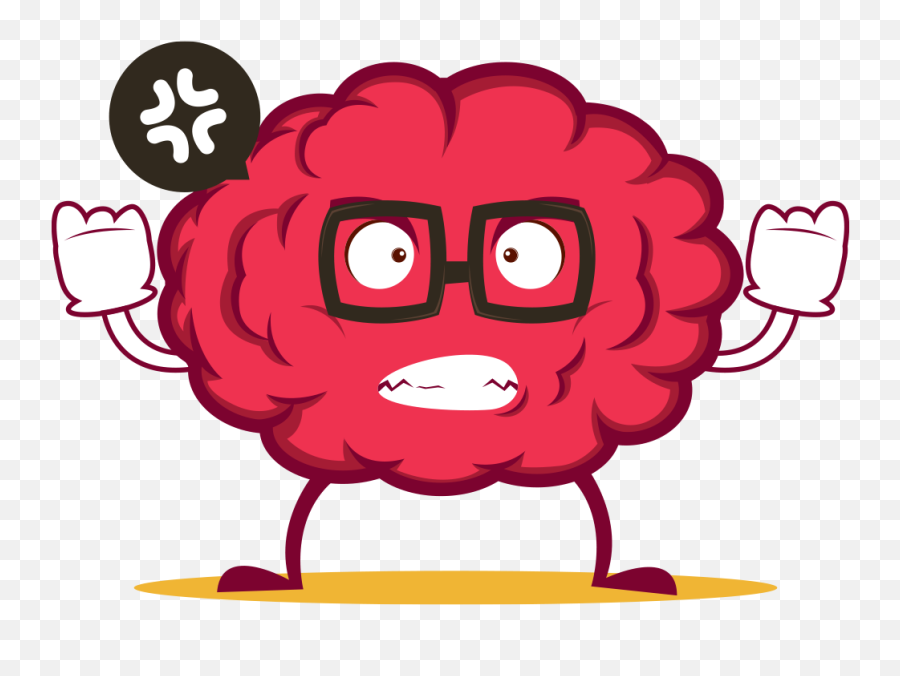 Nervous Emoji Png - Brain Clipart Emoji Angry Brain Brain Emoji,Nervous Emoji