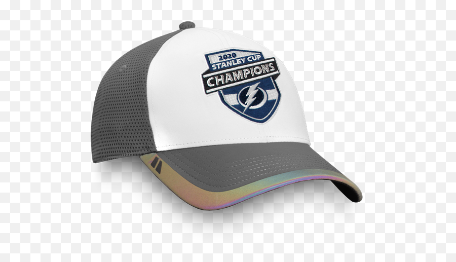 Tampa Bay Lightning 2020 Stanley Cup Champions Whitegrey Adjustable - Fanatics 2020 Tampa Bay Stanley Cup Hat Emoji,Snapback Hats Galaxy With Emojis