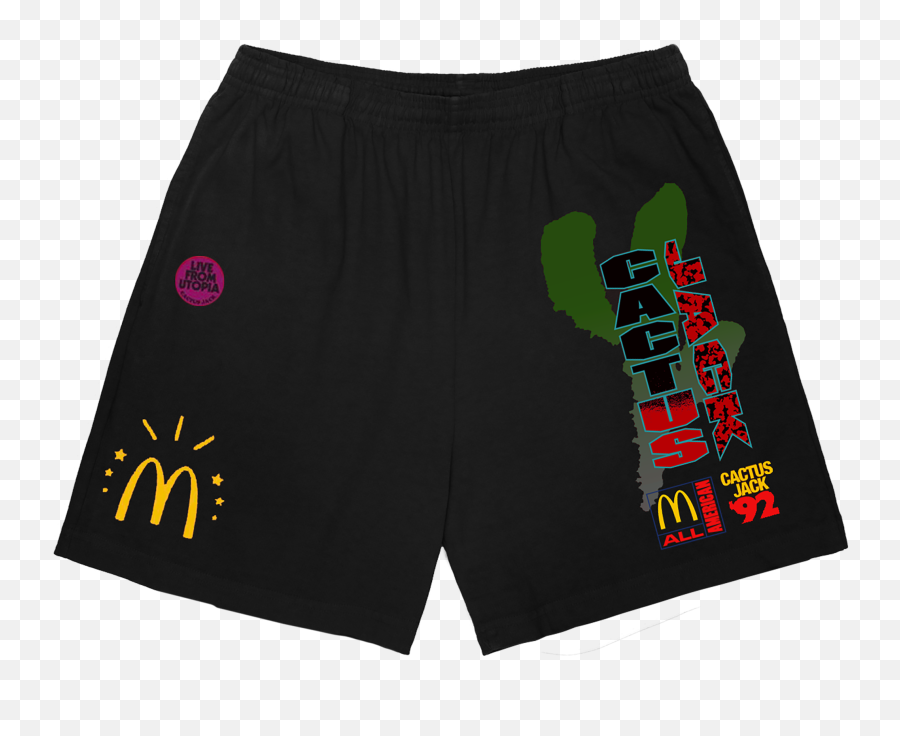 How A Burger - Travis Scott Mcdonalds Shorts Emoji,Hes My Bae Shes My Bae Emoji Shorts