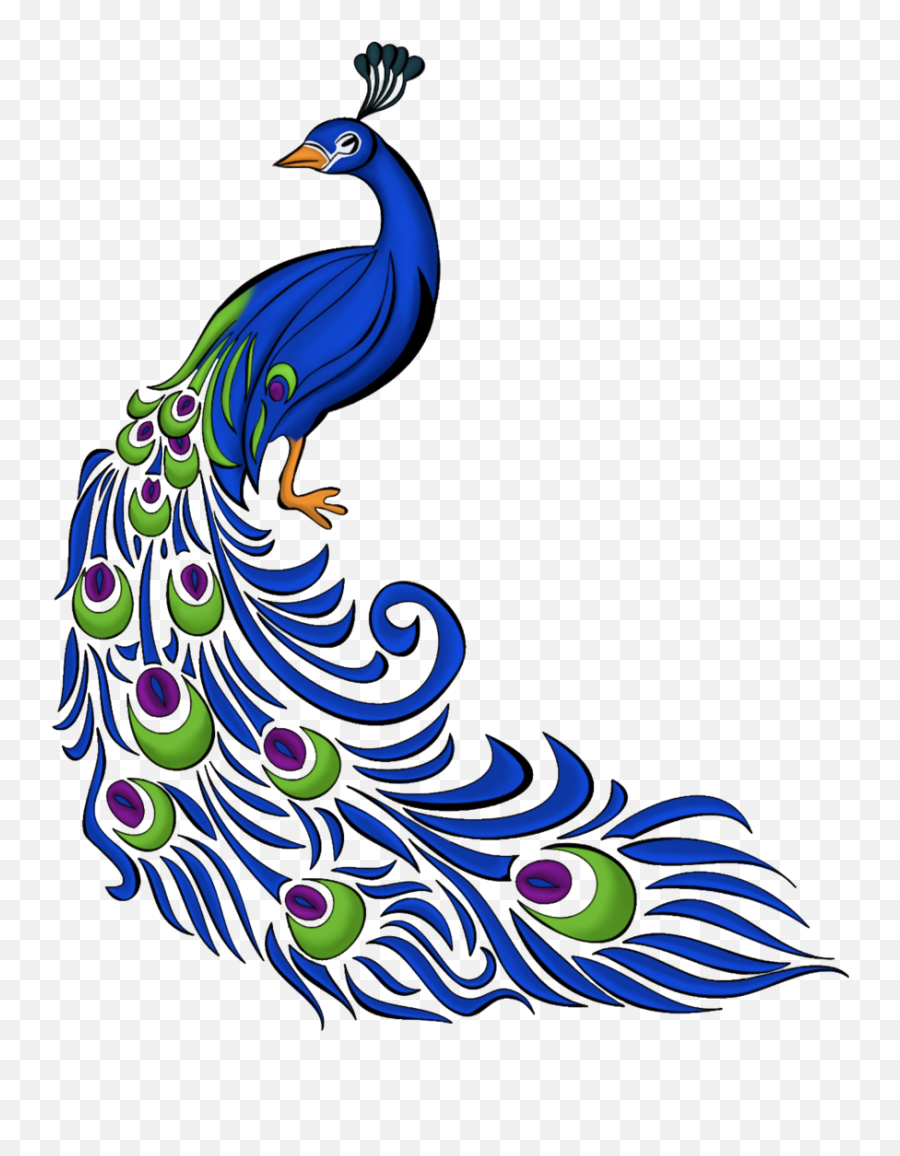 Peacock Feather Clip Art Jos Gandos Coloring Pages For - Peacock Clipart Emoji,Peacock Feather Ascii Emoticon