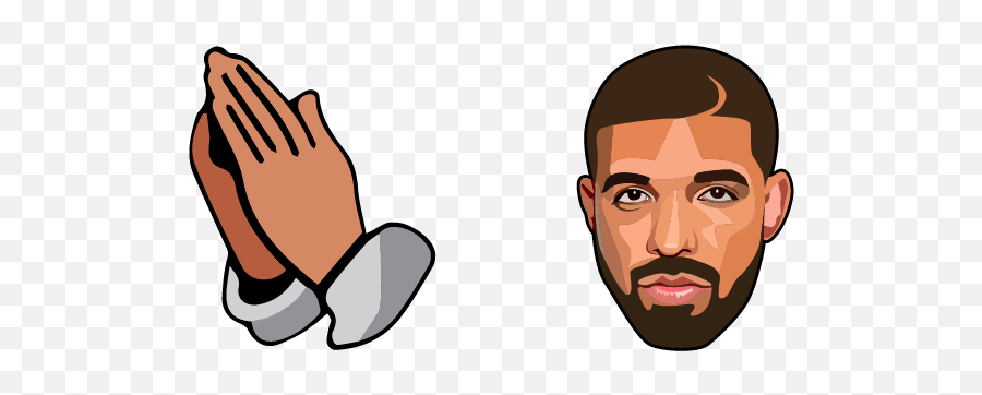 Drake U0026 6 God Prayer Hands Cursor - Sweezy Custom Cursors For Adult Emoji,Praer Hands Emojis