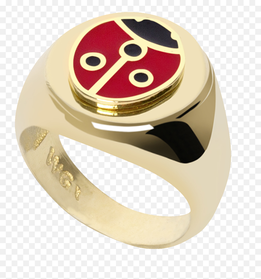 Gold Ladybug Ring - Solid Emoji,Steam Salt Emoticon