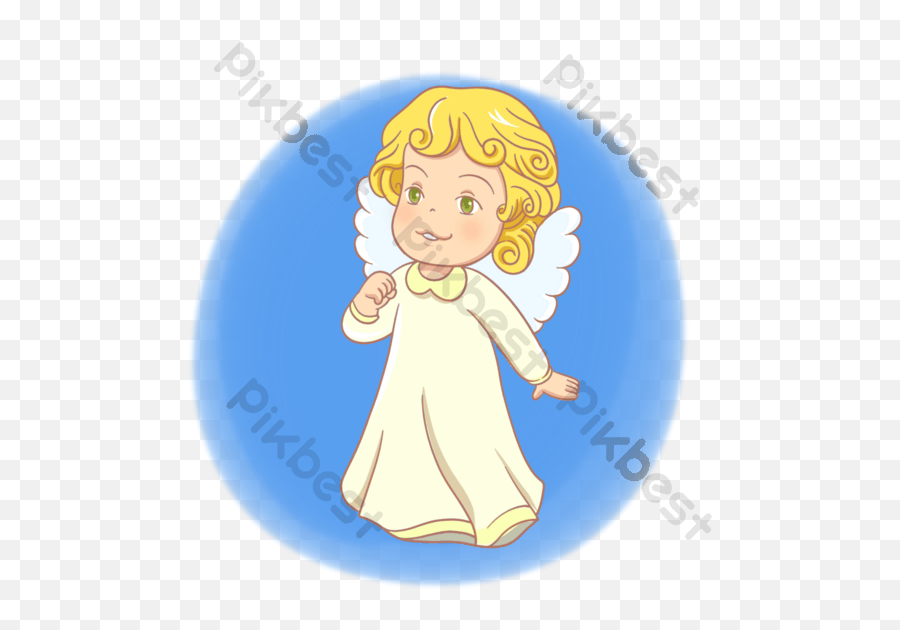 Drawing Cute Cartoon Angel Design Elements Png Images Psd Emoji,Angel Wing Emoticon