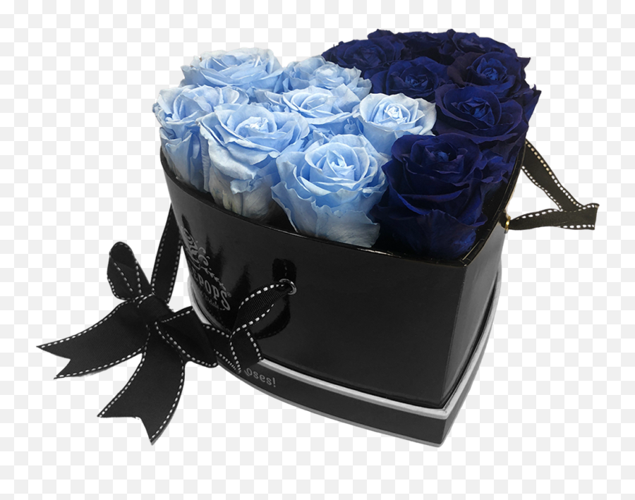 Black Heartfully Blue Emoji,Boquets Emoji