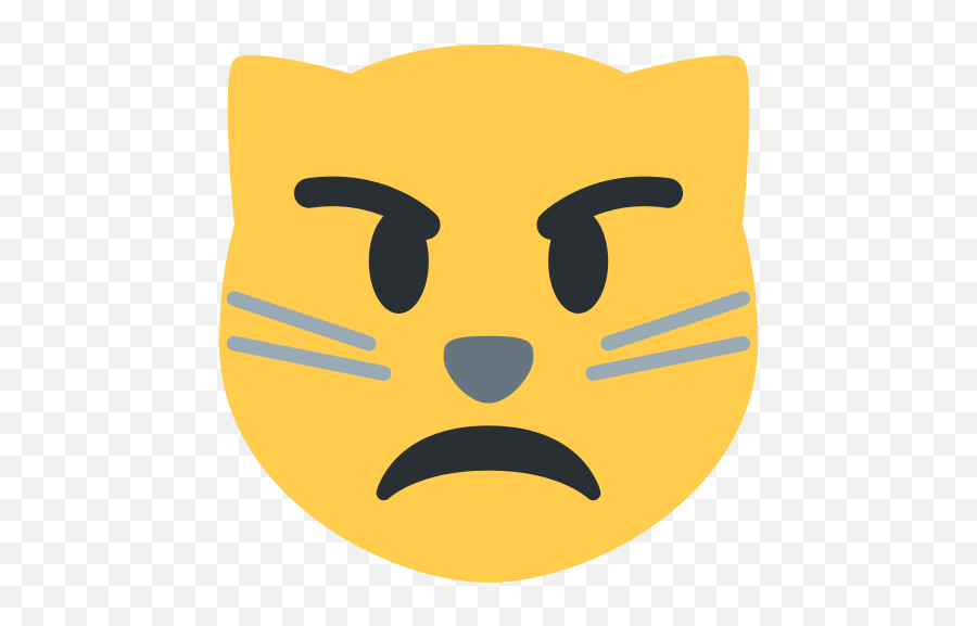Pouting Cat Face Emoji Meaning With - Angry Cat Emoji Png,Angry Face Emoji