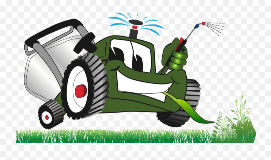 Lawn Mowing Weed Control And - Lawn Mower Clip Art Emoji,Lawn Mower Emoticon