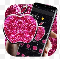 Pink Glitter Apple Black Business Theme U2013 Applications Sur - Girly Emoji,Nouveau Emoji Apple