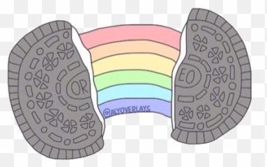 Oreo Cookie Lgbt Cute Aesthetic Sticker By Lolizinha - Desenho Oreo Emoji,Oreo Cookie Emoji