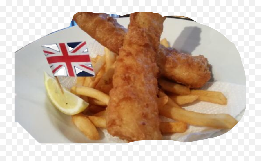 Flag British Fishandchips Sticker - Meyer Lemon Emoji,Flag Fish Fries Emoji