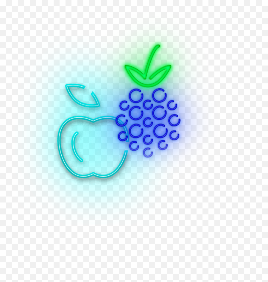 Mq Fruit Blackberry Apple Blue Neon Sticker By Marras - Fresh Emoji,Replace Blackberrh Emojis