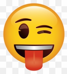 What Does The Winky Face Emoji With Tongue Out Mean - Whatsapp Emoji Images Download,Winking Tounge Emoticon