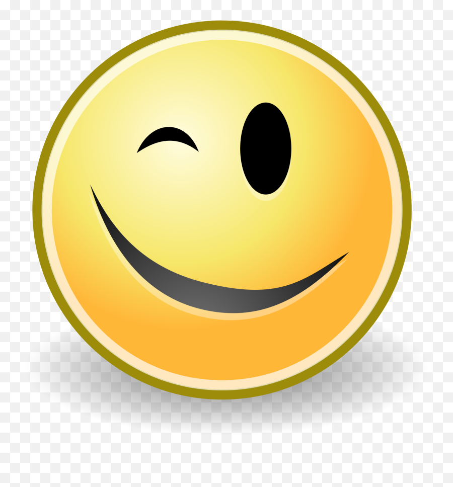Winking Smiley With A Dark Green Border Free Image Download - Wink Cartoon Emoji,Dark Emoticon