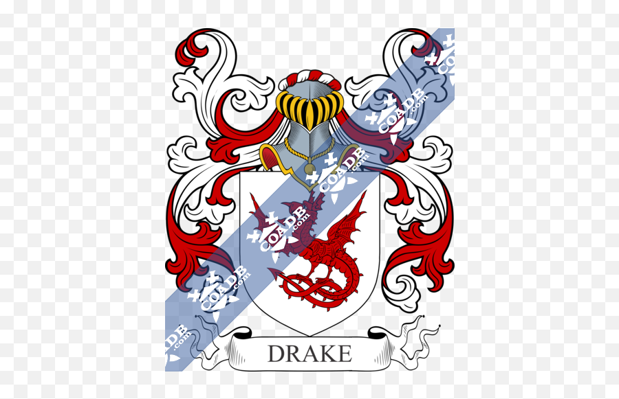 Drake Family Crest Coat Of Arms And - Britton Coat Of Arms Emoji,Drake Fine With Showing Emotion Line