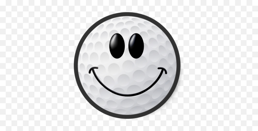 Golf Ball Smiley Face Cartoons - Smile Soccer Emoji,Smiley Face On Golfball Emoticon