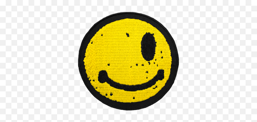 Smiley Embroidered Patch Boysnoize Records Online Store - Happy Emoji,Smiley Turns Into Vampire Bat Emoticon