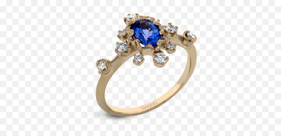 18k Rose Gold Gemstone Fashion Ring - Wedding Ring Emoji,What Is The Emotion For Yellow Roses