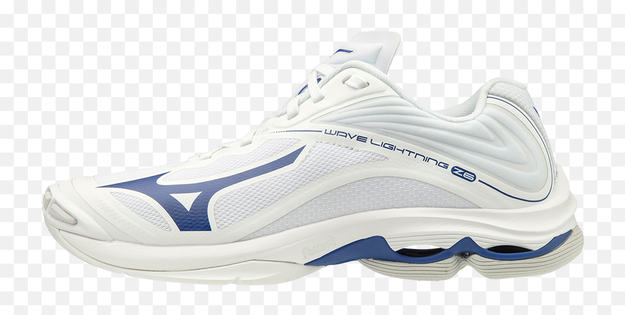 Mizuno Menu0027s Wave Lightning Z6 Shoe - Mizuno Wave Lightning Z6 White Blue Emoji,Lightning Style: Emotion Wave