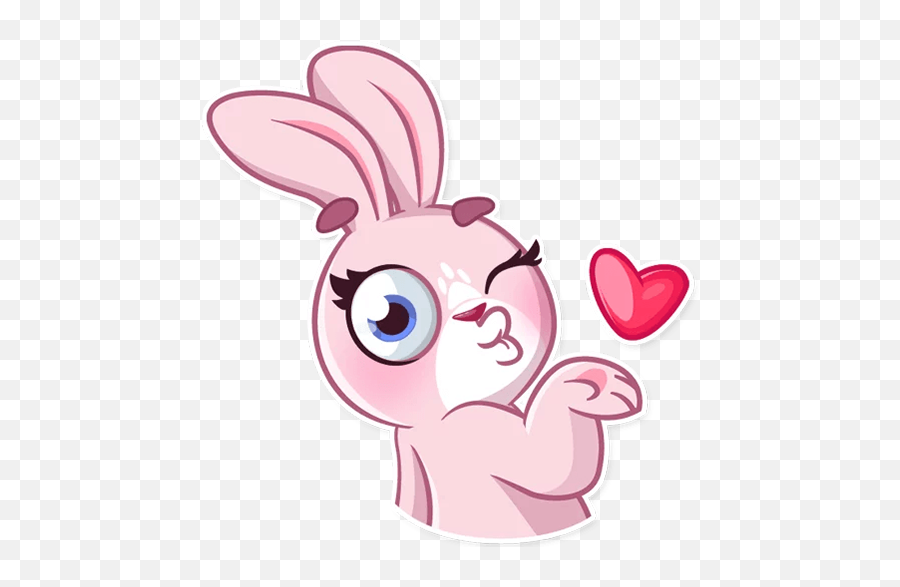 Bunny Stickers 1 - Rosy Bunny Telegram Stickers Emoji,Pixiv Emoticons