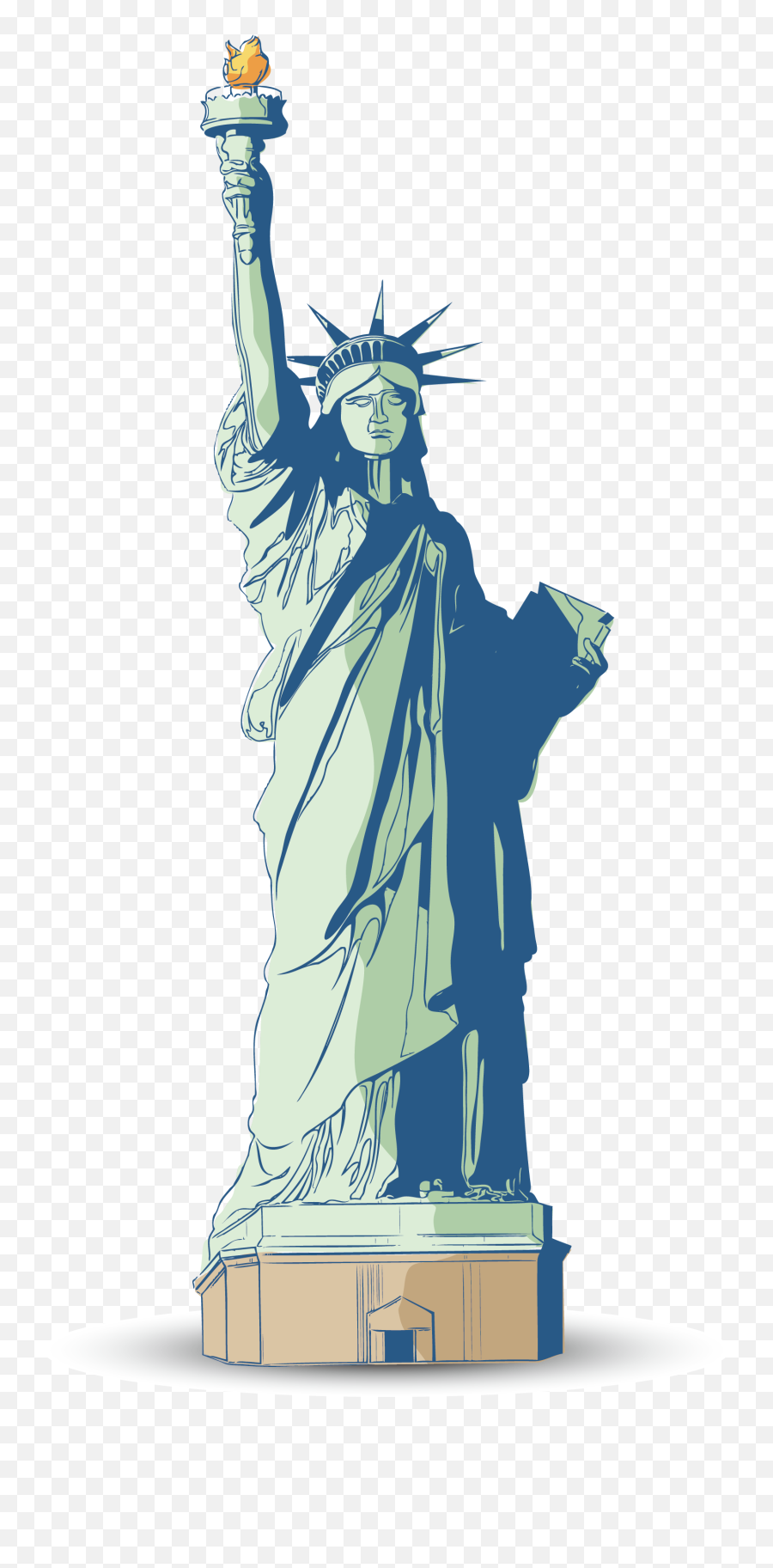 Statue Of Liberty Clip Art - Vector Statue Of Liberty Png Emoji,Liberty Emoji