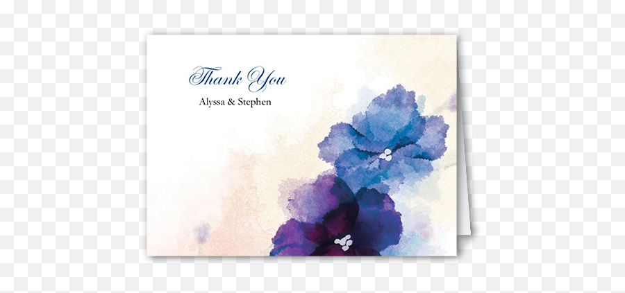 Soft Bougainvillea 3x5 Thank You Cards - Wedding Invitation Emoji,Camo Print Your Emotion Wedding Invitations