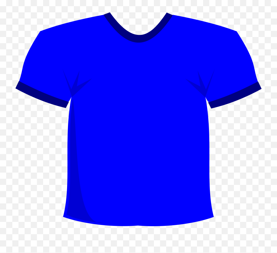 Short Sleeve Shirts Clipart - Blue T Shirt Cartoon Png Blue Shirt Cartoon Png Emoji,Emoji Shirts For Men