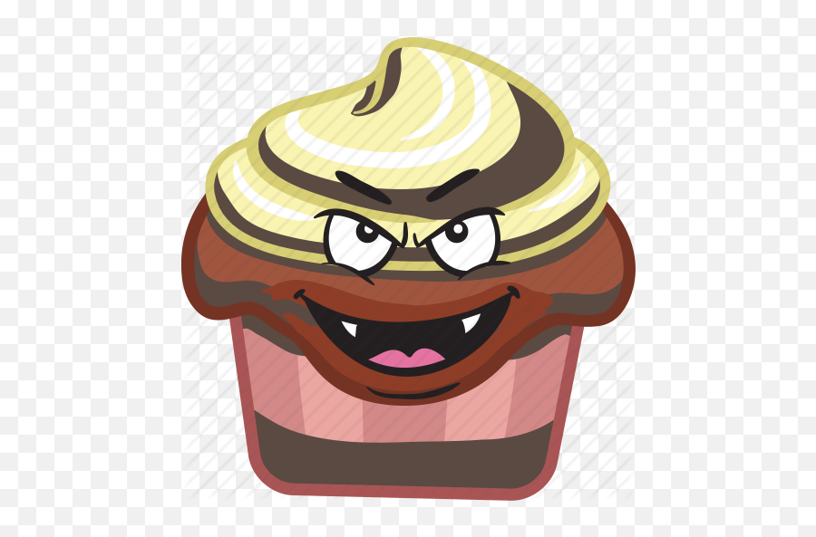 Cartoon Cupcake Dessert Emoji - Evil Drug Cartoon,Muffin Emoji