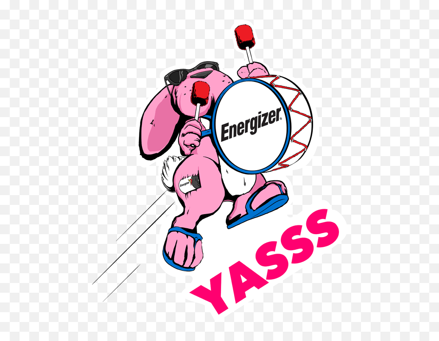Energizer Bunny Stickers - Cartoon Energizer Bunny Emoji,Energizer Bunny Emoji