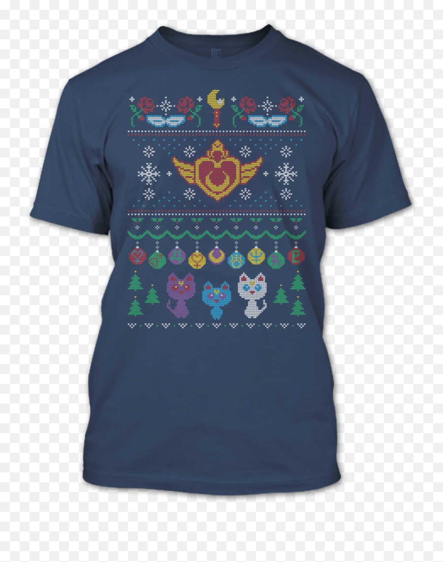 Sailor Moon Ugly Christmas Sweater Cross Stitch T Shirt Emoji,Sailor Moon Characters Text Emoticon