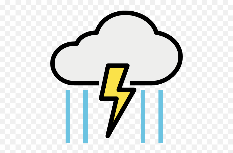 Thunderstorm - Free Weather Icons Emoji,Lightnight Emoji